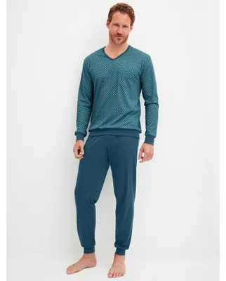 Produktbild von Calida Herren Pyjama lang Bündchen Relax Streamline deep petrol 46487 L (52/54)