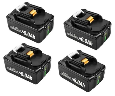 Image de Batterie de rechange, 18 V, capacité de 6 000 mAh, chargeur intelligent, 4 pièces de 6,0