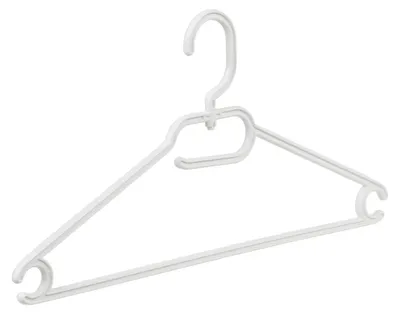 Produktbild von Kleiderbügel-Set, 30 Stück - Kunststoff - Weiß - 42 cm