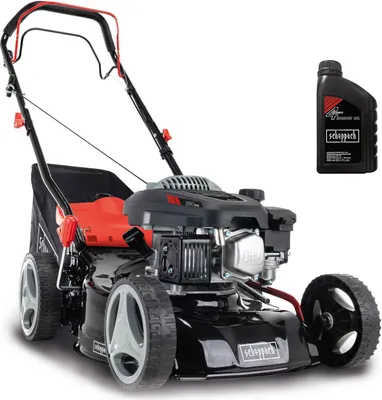 Produktbild von Scheppach Benzin Rasenmäher MS150-42 - 3,5PS inkl. Motoröl | Schnittbreite 42cm | Radantrieb | Reinigungs- / Mulchfunktion | 45L |  7 Stufen (25-75mm)