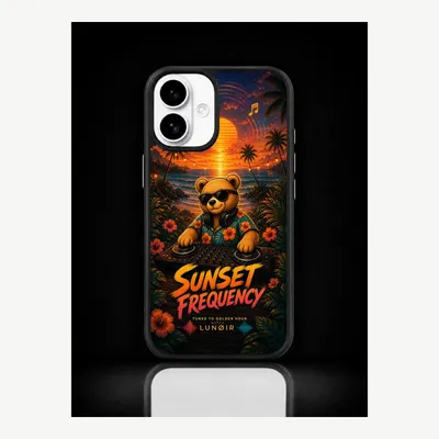 Imagen del producto de Funda para iPhone 16, funda protectora para teléfono móvil con diseño de atardecer – LUNØIR ©