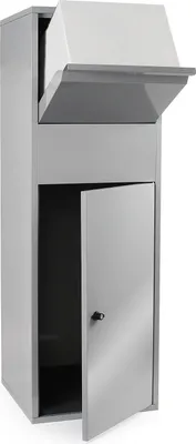 Immagine prodotto di Cassetta per pacchi Wiltec color argento 460 x 450 x 1400 mm, cassetta per pacchi a casa, accettazione pacchi privata adatta a pacchi di dimensioni S e L, cassetta per lettere indipendente