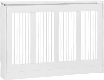 Produktbild von HOMCOM Heizkörperverkleidung Heizungsabdeckung 120 x 18 x 84 cm Heizkörper Abdeckung für Schlafzimmer Wohnzimmer Weiß