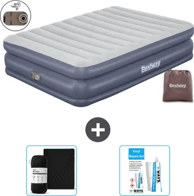 Produktbild von Bestway Luftmatratze - 2-Personen - 152 x 203 x 51 cm - Grau - - Inklusive Zubehör