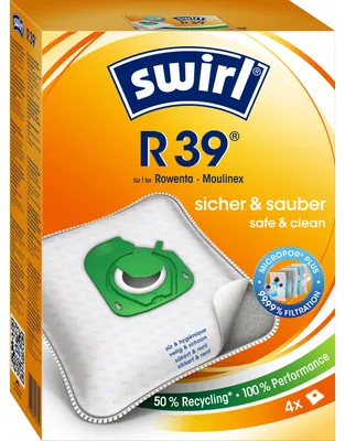 Produktbild von Swirl R 39 MicroPor Plus, Staubbeutel, Zylinder-Vakuum, Weiß, Rowenta, RO 3900... 3999 Compact Power RO 6300... 6399 Silence Force Compact RO 6400... 6499 Silence Force..., 168 mm