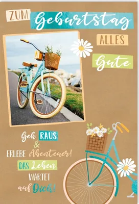 Produktbild von Geburtstag - Glückwunschkarte im Format 11,5 x 17 cm mit Umschlag