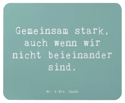 Produktbild von Mr. & Mrs. Panda Mauspad Spruch Trennung von den Eltern - Meeresbrise - Geschenk, Mousepad, computer, pc, Vertrauem, Trost, Mouse Pad, schwierige Zeiten, laptop, Mut