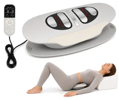 Productafbeelding van Rugmassageapparaat met warmtefunctie, EMS (elektrische spierstimulatie), vibratie en luchtkussen-trekking