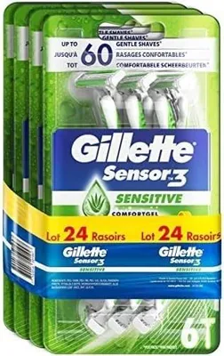 Produktbild von Gillette Sensor3 Einwegrasierer für Herren – Sanfte Rasur für empfindliche Haut