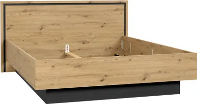 Produktbild von TRONDHEIM Bettgestell 160x200 cm Artisan Eiche / Schwarz Eiche