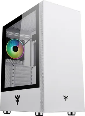 Produktbild von itek VERTIBRA S210W, Midi Tower, PC, Weiß, ATX, micro ATX, Mini-ITX, ABS Synthetik, Metall, Gaming