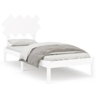 Produktbild von vidaXL Massivholzbett Weiß 90x200 cm