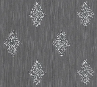 Produktbild von Architects Paper Barocktapete Luxury Wallpaper Tapete mit Ornamenten Textiltapete blau silber 10,05 m x 0,53 m