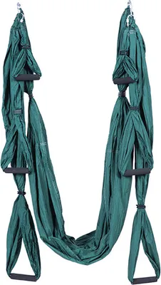 Produktbild von Yoga Schaukel Hängematte Trapez Sling Aeria Home Gym Anti-Schwerkraft Inversion Fitness (Dunkelgrün)