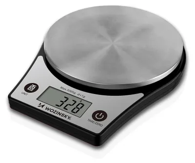 Zdjęcie produktu dla Waga kuchenna z wyświetlaczem LCD, do 5 kg, wykonana ze stali nierdzewnej