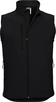 Produktbild von Russell R-141M-0 | Herren Soft Shell-Gilet / Waschbar bis 40 °C - Farbe: Black - Größe: L