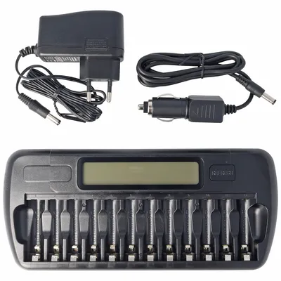 Zdjęcie produktu dla Sterowana mikroprocesorem ładowarka NIMH z wyświetlaczem LCD na 1-12 akumulatorów AA lub AAA