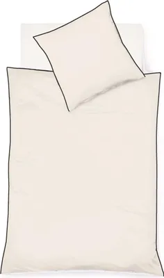 Produktbild von Fleuresse Black Premium Schweizer Satin Bettwäsche mit 3 seitiger Paspel, Uni perle