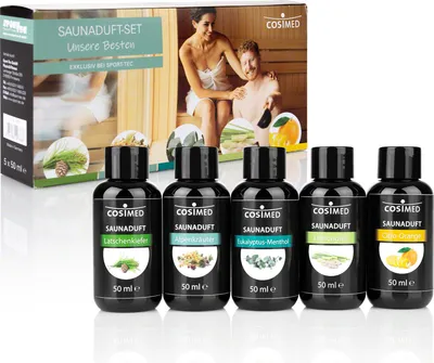 Produktbild von Probierset Saunadüfte, Saunaduft, Saunaaufguss Konzentrat, 5 Flaschen à 50 ml