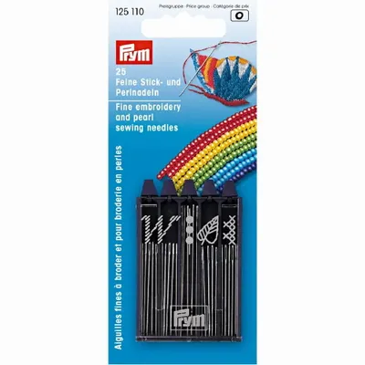 Produktbild von Prym Stick- und Perlnadeln silberfarbig sortiert, 25 Stk.