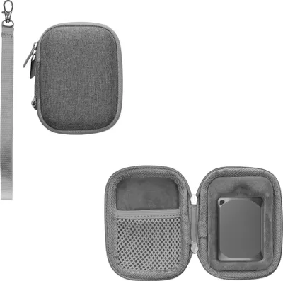 Produktbild von kwmobile Hülle kompatibel mit Crucial X9 Pro / X10PRO / X6 / WD Elements SE 1T 2T SSD Festplatte - Case Tasche für portable SSD - Tragetasche mit