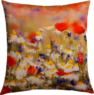 Produktbild von Kissenbezug Fotodruck Blumen 45x45 cm Zier Kissen Bezug Kissenhülle Dekokissen