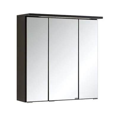 Produktbild von Bologna 3D-Spiegelschrank, graphitgrau, LED-Einbauleuchte