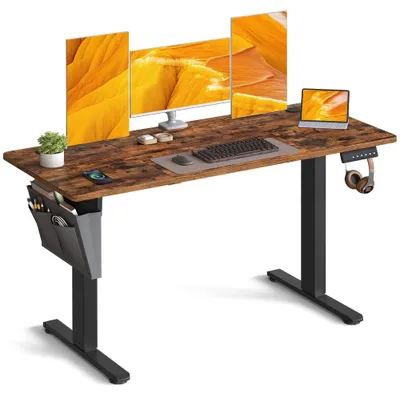 Produktbild von Höhenverstellbarer Schreibtisch mit Memory-Funktion | Braun | 140x60x72-120 cm