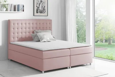 Obrázek produktu pro Hotelová manželská postel 160x200 SARITA - růžová + topper