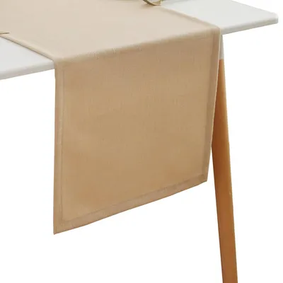 Produktbild von Tischläufer Tischdecke Tischwäsche - 30 x 140 cm - Beige - Leinenoptik - Wasserabweisend