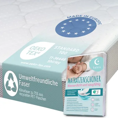 Produktbild von Sun Garden Babymatratze 60x120 cm | 70x140 cm mit Trittkante Baby Matratze für Babybett, Bezug bis 60°C Grad waschbar