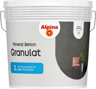 Produktbild von Alpina Mineral Beton Granulat schiefergrau 6 kg
