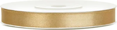 Produktbild von Satin Geschenkband helles gold 25m 6mm breit