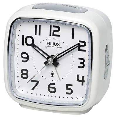 Filius 0607-0 Funkwecker Weiß/Silberfarben 1
