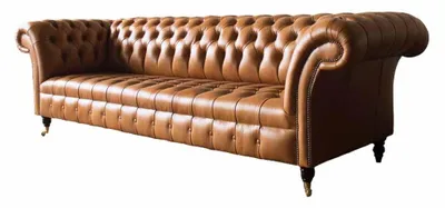 Produktbild von Ledersofa Chesterfield 4 Sitzer Couchen Luxus Leder Couchen Polster Wohnzimmer