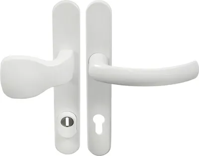 Produktbild von Schmalrahmen Türbeschlag SRG 2081 Weiß PZ 92 Kn-Dr mit ZA Türklinke Türdrücker