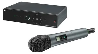 Obrázok produktu pre Sennheiser XSW 1-825-B, ručný mikrofón, dynamický mikrofón, prijímač na montáž do stojana, integrovaný vysielač, akrylonitrilbutadiénstyrén (ABS), 614 - 638 MHz
