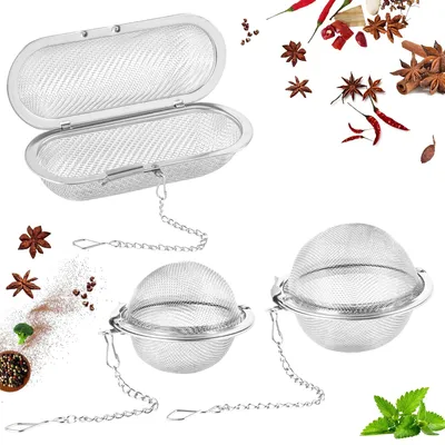 Imagen del producto de Filtro de té de acero inoxidable con asa