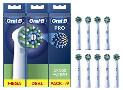 Zdjęcie produktu dla Oral-B CrossAction, 9 szt., Biały, Oral-B, CrossAction