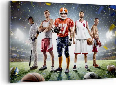 Produktbild von Bild auf Leinwand - Leinwandbild - Sport Sportler - 100x70cm - Wand Bild - Wanddeko - Wandbilder - Leinwanddruck - Bilder - Kunstdruck - Wanddekoration - Leinwand bilder - Wandkunst - AA100x70-3873