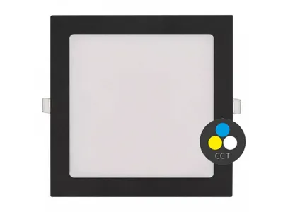 Obrázek produktu pro T-LED Černý vestavný LED panel hranatý 225 x 225mm 18W 24V CCT 102214
