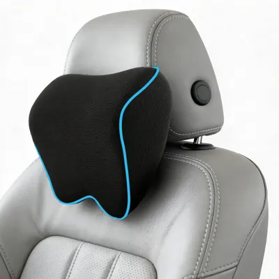 Imagen del producto de Almohada para el cuello con correas ajustables, espuma viscoelástica, desmontable, de color , ideal para viajes