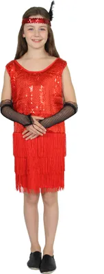 Produktbild von 20er Jahre Mädchen Kleid Charleston Kostüm , Größe:146/152