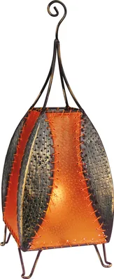 Produktbild von Näve Dekoleuchte - Metall, transparentes Leder - Farbe: orange; 302098