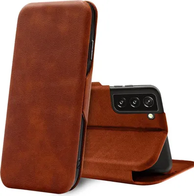 Produktbild von Conie Retro Klapp Tasche für Samsung Galaxy S21 Plus Kartenfach Hülle Rundumschutz in Braun