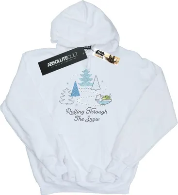 Produktbild von Star Wars - "The Mandalorian Rolling Through The Snow" Kapuzenpullover für Damen BI14543 (XL) (Weiß)