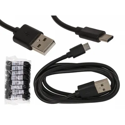 Obrázok produktu pre Čierny kábel USB, typ Micro, D: cca 1 m