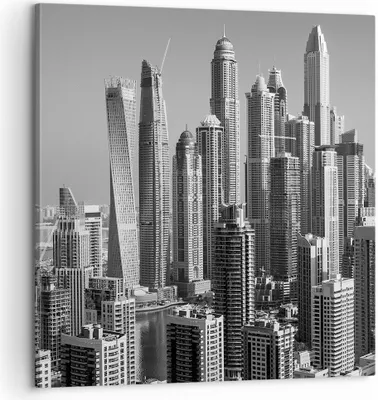 Produktbild von Bild auf Leinwand - Leinwandbild - Einteilig - Wolkenkratzer Fotografie Dubai - 60x60cm - Wand Bild - Wanddeko - Wandbilder - Leinwanddruck - Bilder - Wanddekoration - Leinwand bilder - AC60x60-4388