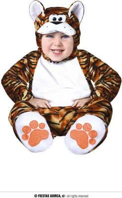 Produktbild von Tiger Baby Kapuze Jumpsuit Füßlinge, Größe: 12 - 18 Monate Farbe: Braun