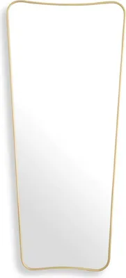 Produktbild von Casa Padrino Luxus Wandspiegel Messing 67,5 x 3,5 x H. 159 cm - Rechteckiger Spiegel - Wohnzimmer Spiegel - Schlafzimmer Spiegel - Garderoben Spiegel - Luxus Möbel - Luxus Interior